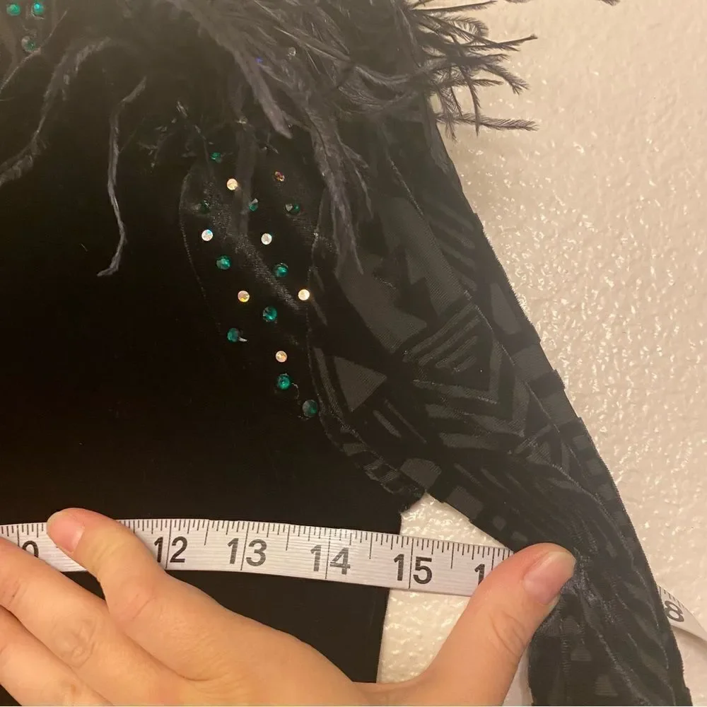 Weissman dance costume black feathers You Should See Me In A Crown 12183 MA